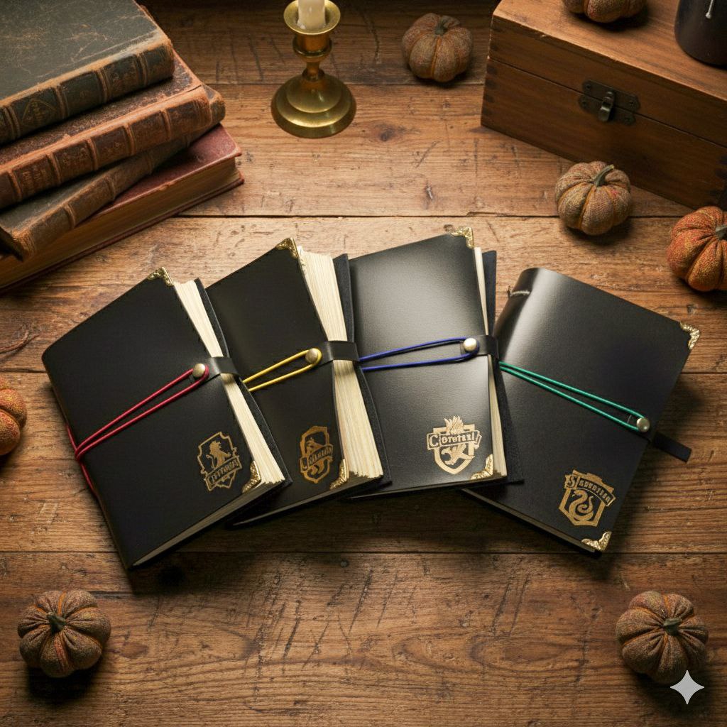 Diário Medieval Harry Potter, Folhas Envelhecidas, Casas de Hogwarts