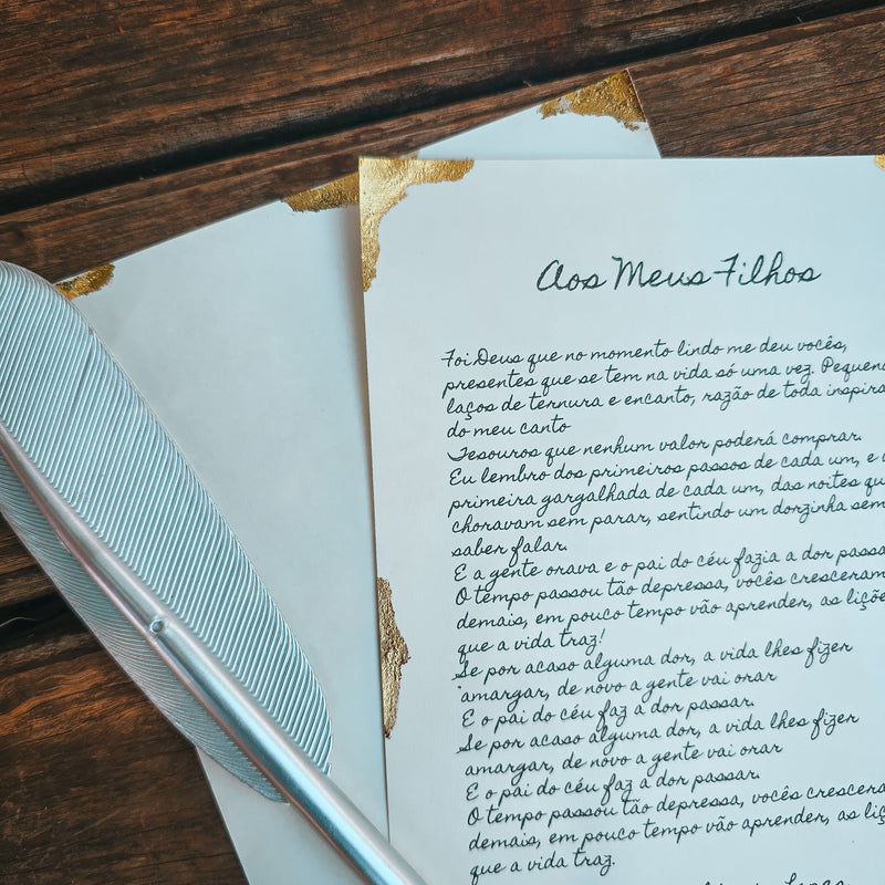 Papel para Cartas ou Convites Luxo - Folha Pólen Bold.®