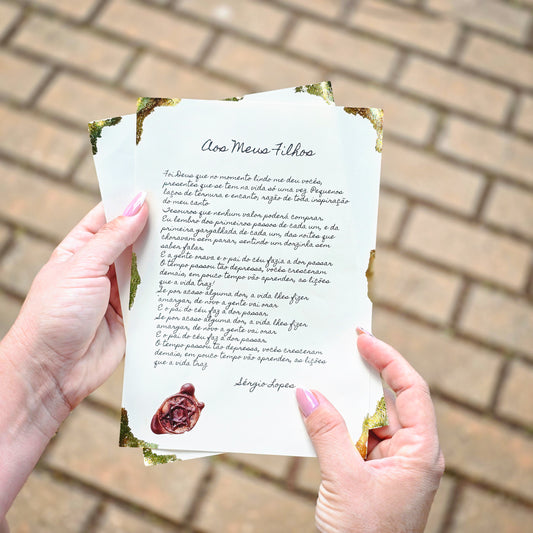 Papel para Cartas ou Convites Luxo - Folha Pólen Bold.®