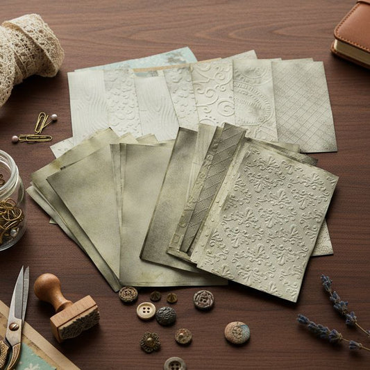 Kit papéis vintage para scrapbook A6