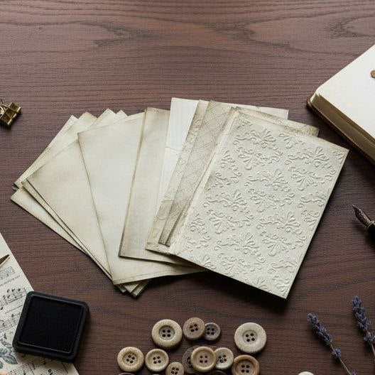 Kit papéis vintage para scrapbook A6