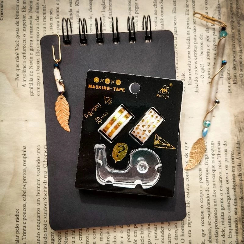 Kit fita adesiva decorada Washi Tape mini com Dispenser®