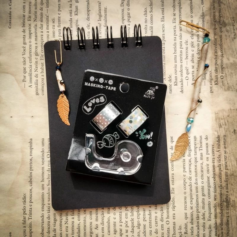 Kit fita adesiva decorada Washi Tape mini com Dispenser®