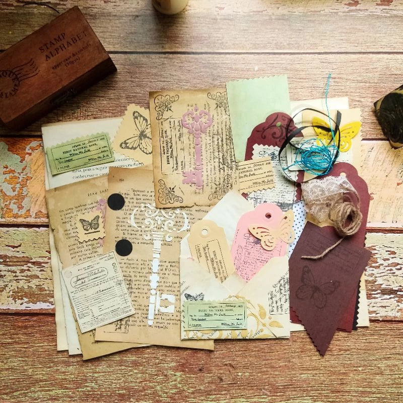 Kit Vintage, mix de papéis para Scrapbook, Agendas e Journal®